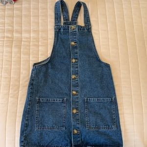 Denim overall dress, like new